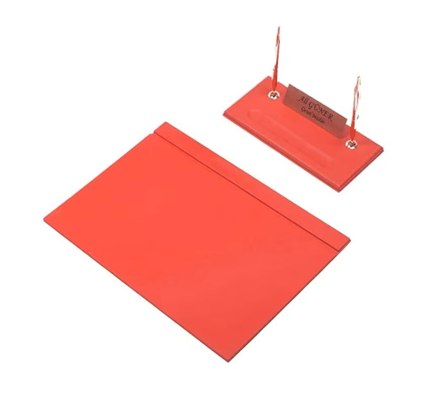 MOOG Leather Desk Set - White- 2 PCS