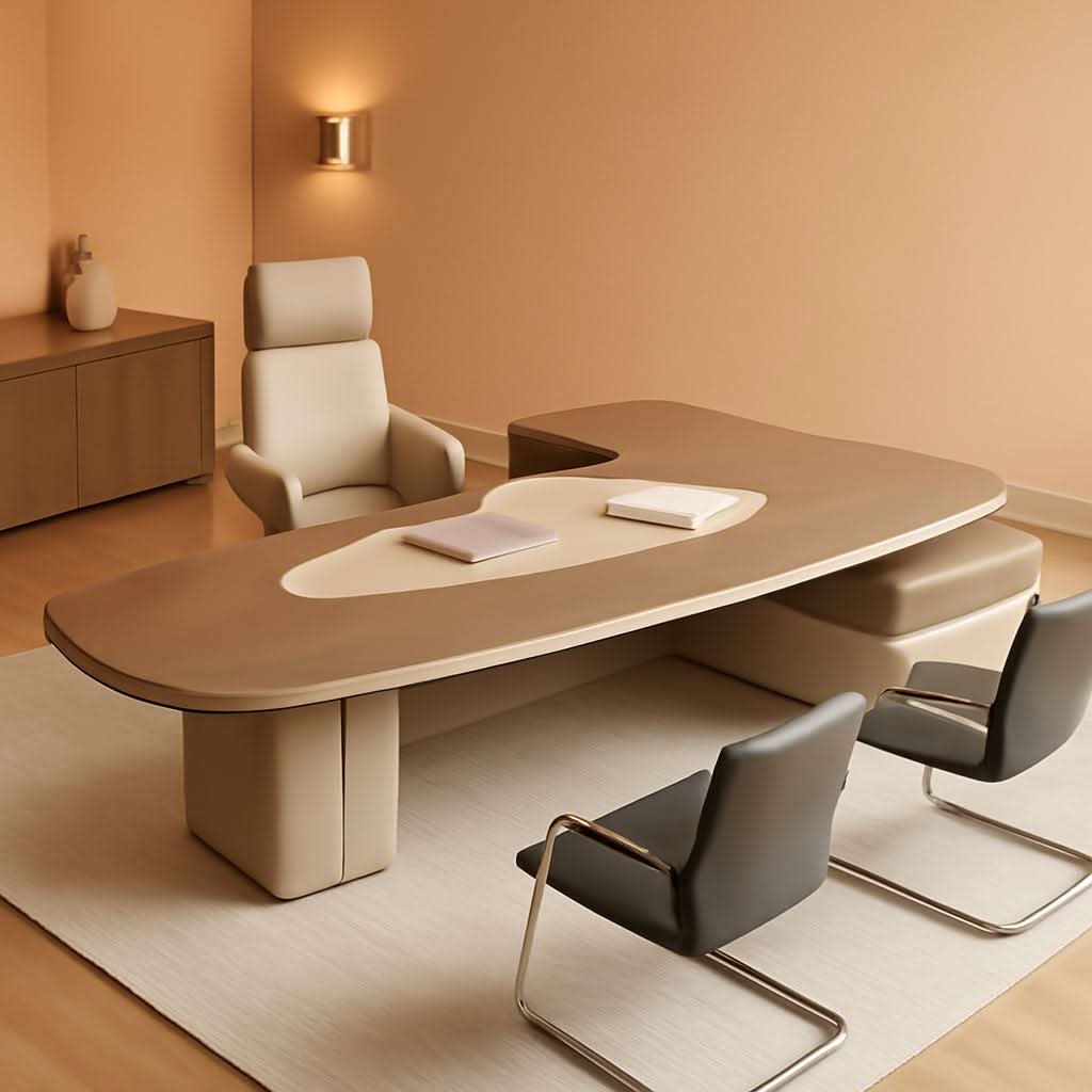 Traditional Executive home office collection - solid wood L-shaped desk