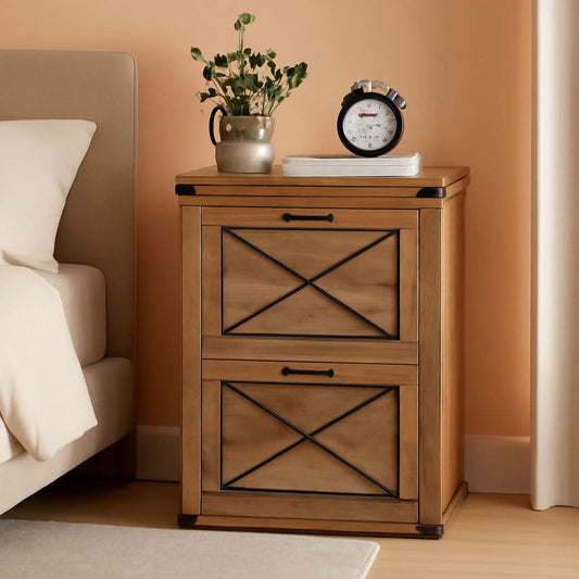 File Cabinet With 2 File Drawers Fits A4 Letter Size Home Office