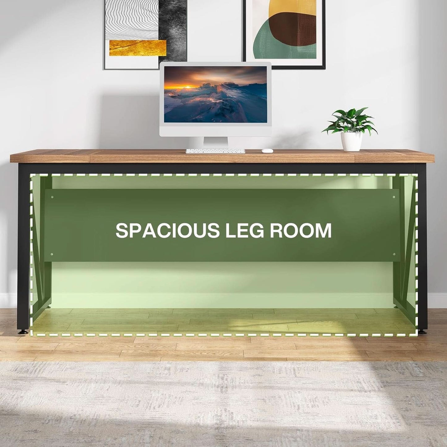 63 Inch L Shaped Desk With 47 Inch File Cabinet Brown Black