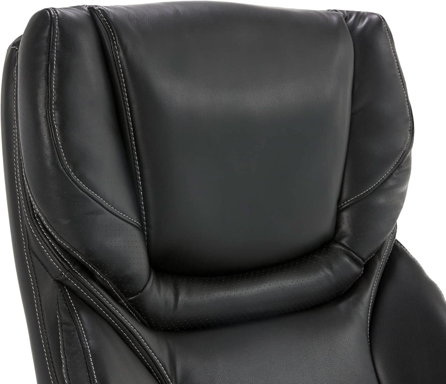 Big And Tall Executive Office Chair With Wood Accents