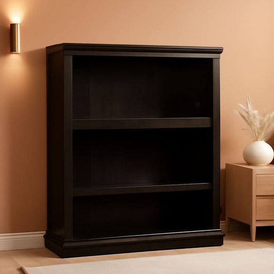 Two shelf bookcase in estate black finish for home office