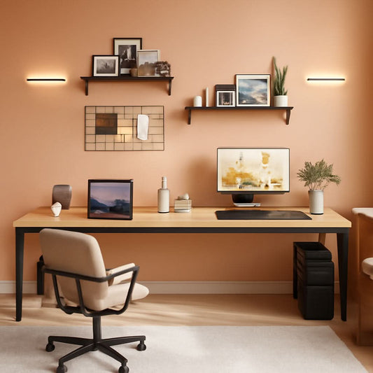 78.7 Inch Extra Long Dual Workstation Desk For Two