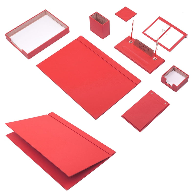 MOOG Leather Desk Set - Single Document Tray- Pink - 10 PCS