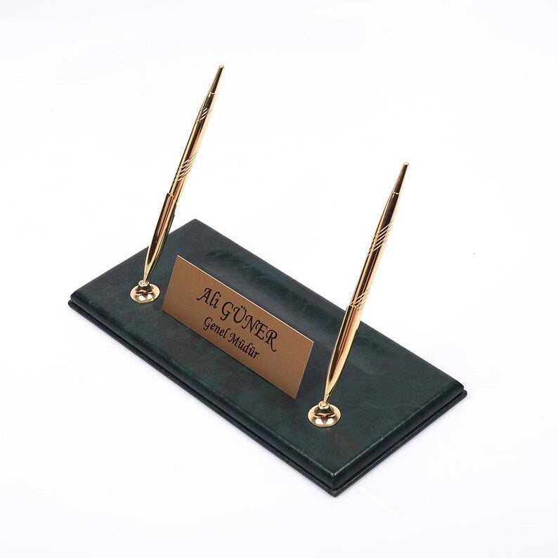 MOOG Leather Desk Set - Single Document Tray- Brown - 10 PCS