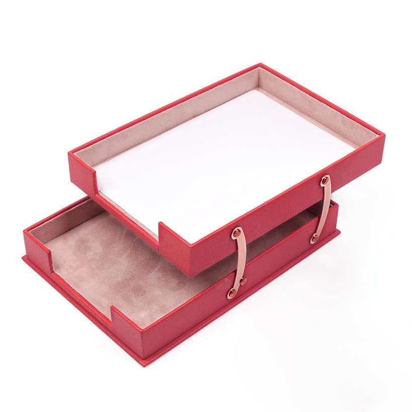 MOOG Double Leather Document Tray