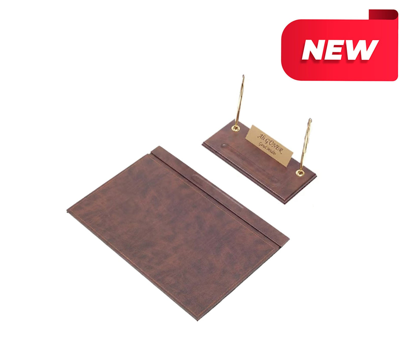 MOOG Leather Desk Set - Red- 2 PCS