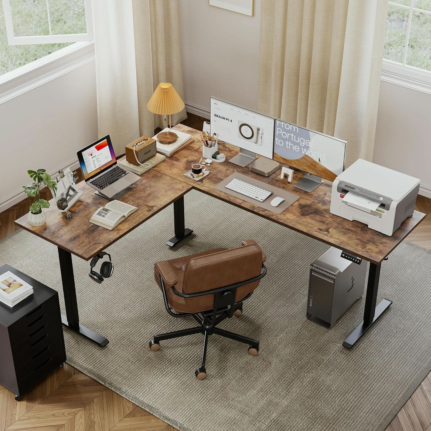 Sit-stand desk electric control panel detail