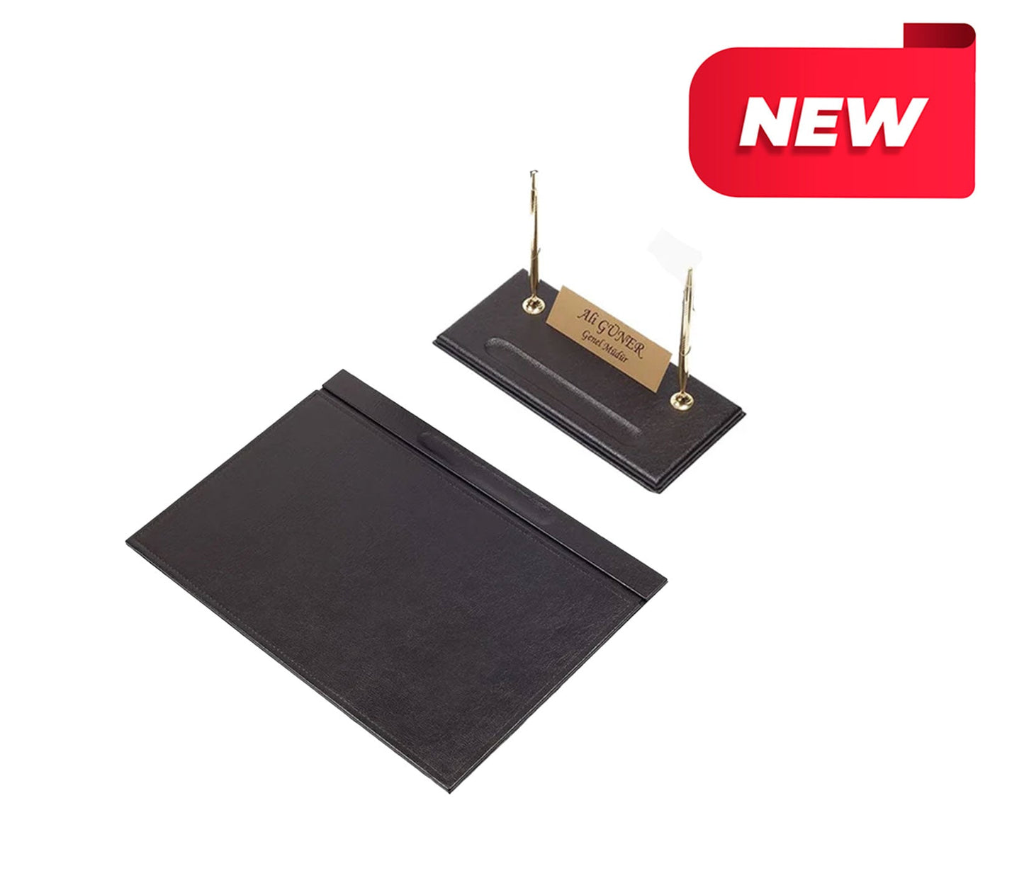 MOOG Leather Desk Set - Red- 2 PCS